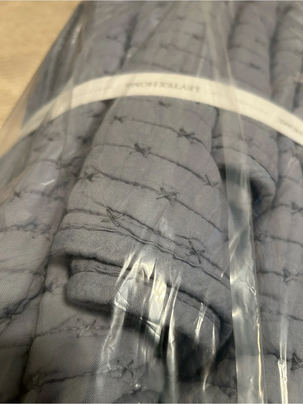 Levtex Home - Cross Stitch Chambray Quilt Set - King Quilt